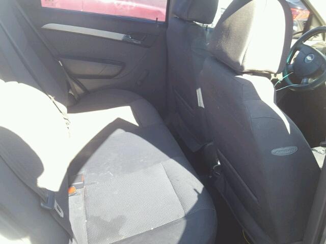 KL1TD5DE6AB113274 - 2010 CHEVROLET AVEO LS SILVER photo 6