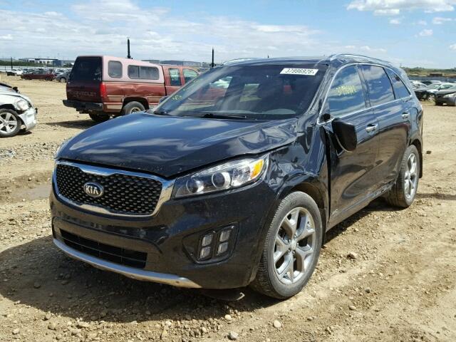 5XYPKDA12GG073107 - 2016 KIA SORENTO SX BLACK photo 2