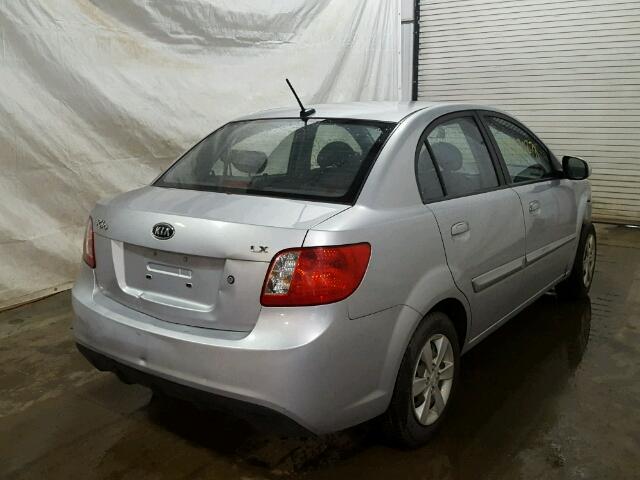 KNADH4A34B6736575 - 2011 KIA RIO BASE SILVER photo 4