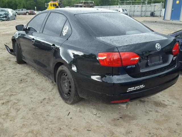 3VW2K7AJ4CM355061 - 2012 VOLKSWAGEN JETTA BASE 黑色 照片 3