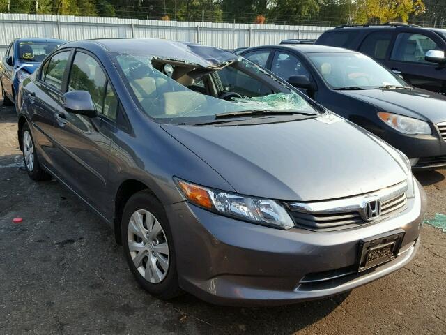 19XFB2F58CE034833 - 2012 HONDA CIVIC LX GRAY photo 1