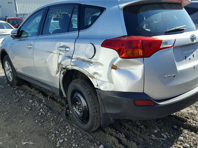 2T3ZFREV1EW129799 - 2014 TOYOTA RAV4 LE SILVER photo 9