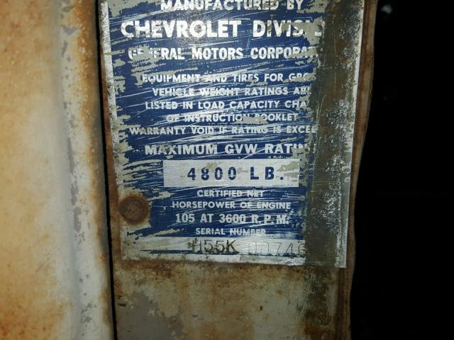 H55K00746 - 1955 CHEVROLET 3100 Blau Foto 10