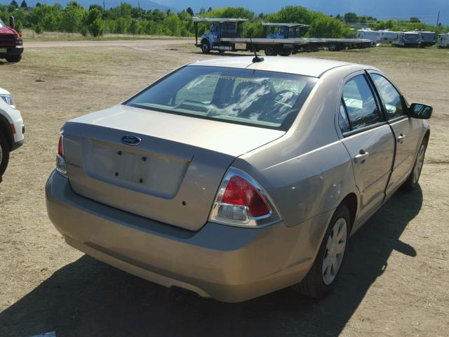 3FAHP06Z68R248114 - 2008 FORD FUSION S TAN photo 4