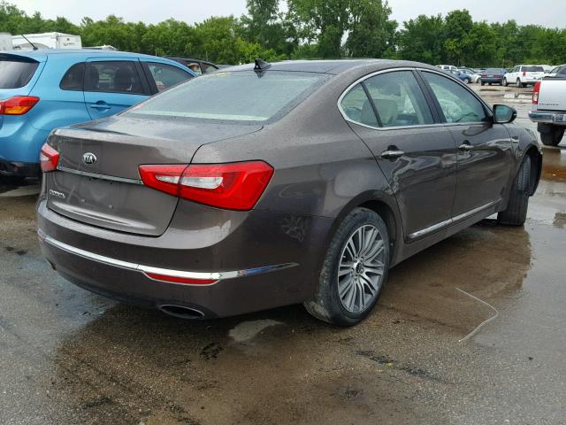 KNALN4D79E5135675 - 2014 KIA CADENZA PR BROWN photo 4