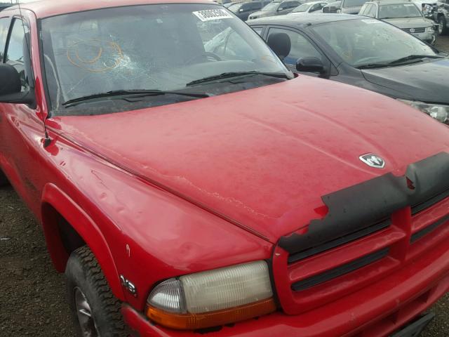 1B7GG22Y6WS611964 - 1998 DODGE DAKOTA RED photo 9