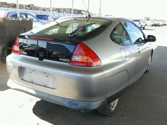 JHMZE13711T000756 - 2001 HONDA INSIGHT SILVER photo 4