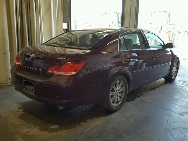 4T1BK36B26U147687 - 2006 TOYOTA AVALON BURGUNDY photo 4