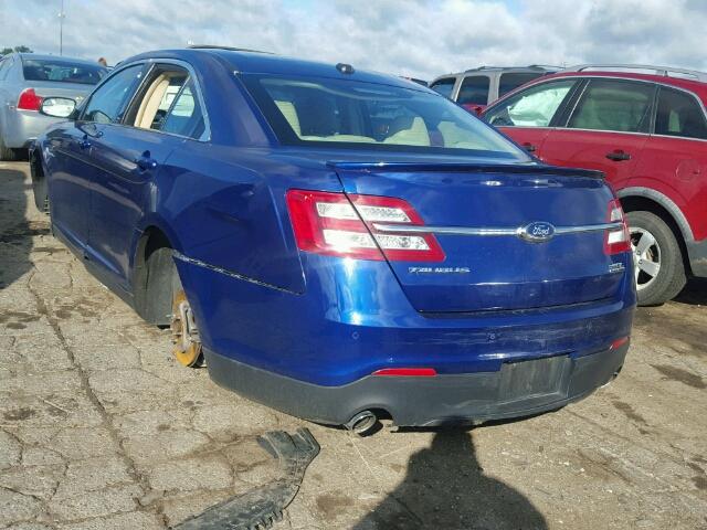 1FAHP2E81EG140460 - 2014 FORD TAURUS SEL BLUE photo 3