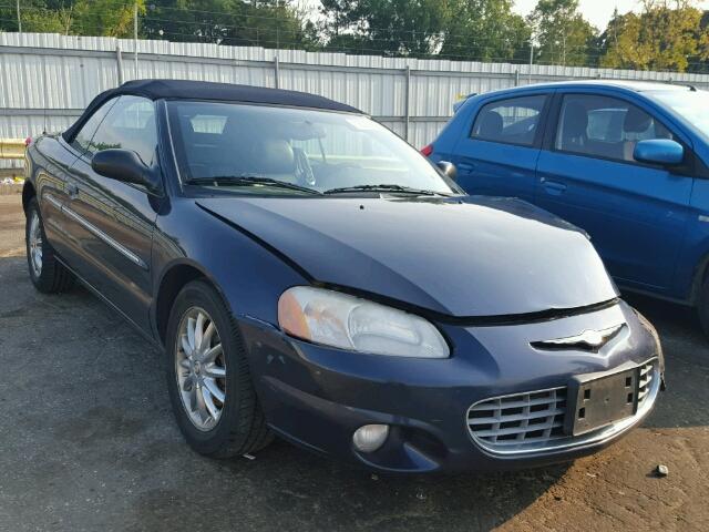 1C3EL65R52N325065 - 2002 CHRYSLER SEBRING LI BLUE photo 1