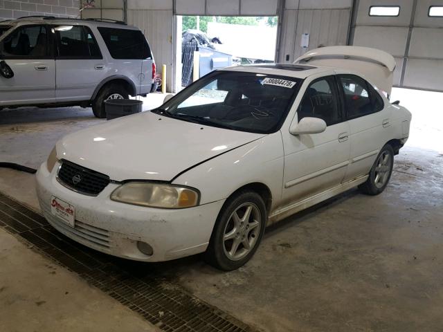 3N1BB51D21L113215 - 2001 NISSAN SENTRA SE WHITE photo 2