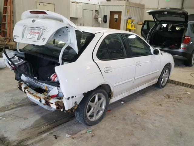 3N1BB51D21L113215 - 2001 NISSAN SENTRA SE WHITE photo 4