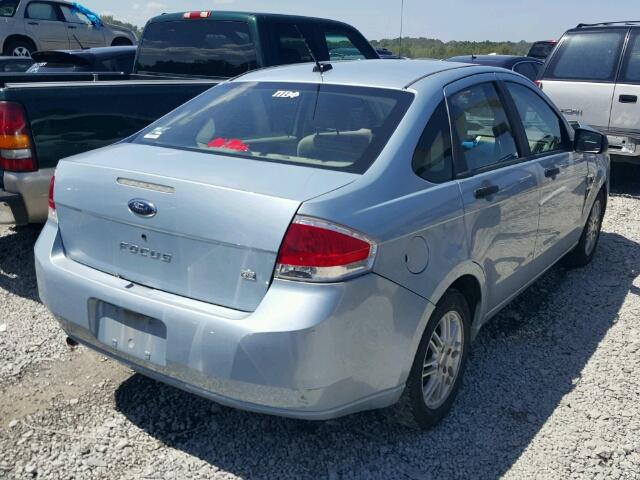 1FAHP35N98W133035 - 2008 FORD FOCUS BLUE photo 4