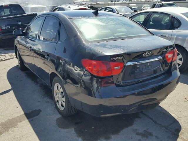 KMHDU4ADXAU993396 - 2010 HYUNDAI ELANTRA BLACK photo 3