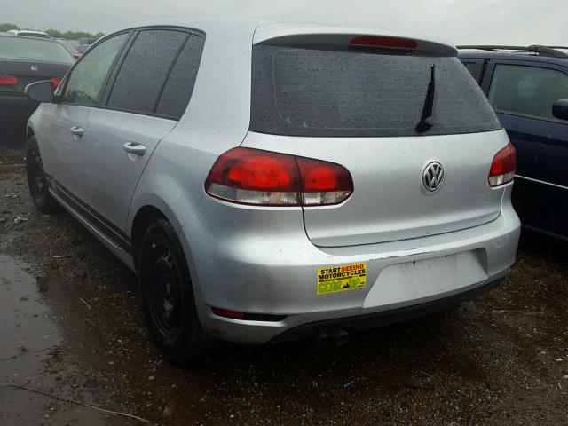 WVWDB7AJ3DW131454 - 2013 VOLKSWAGEN GOLF SILVER photo 3