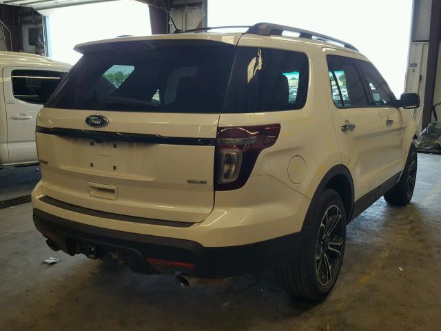 1FM5K8GTXDGC52667 - 2013 FORD EXPLORER S WHITE photo 4