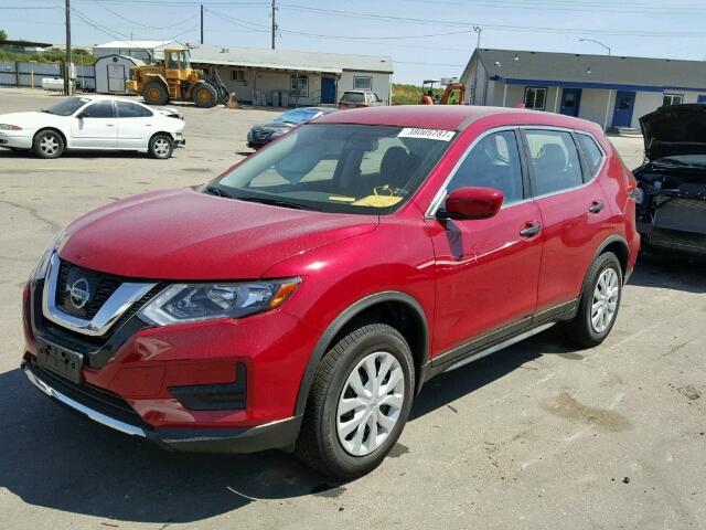 JN8AT2MVXHW269441 - 2017 NISSAN ROGUE S RED photo 2