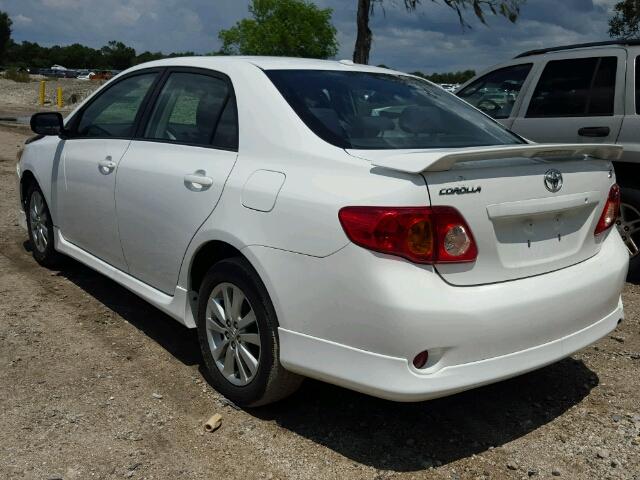 2T1BU40E29C134527 - 2009 TOYOTA COROLLA WHITE photo 3