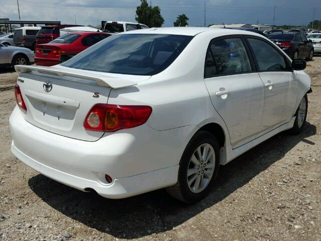 2T1BU40E29C134527 - 2009 TOYOTA COROLLA WHITE photo 4