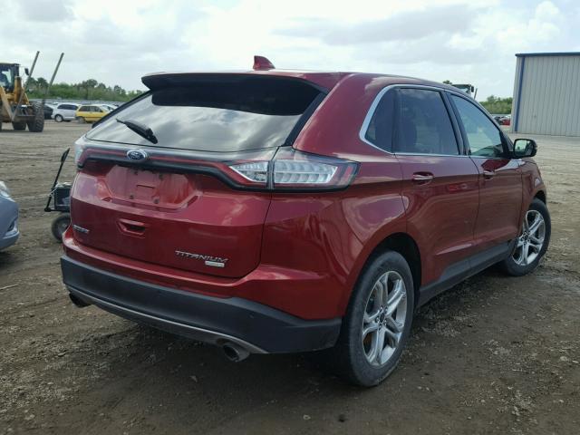 2FMPK3K95GBB05420 - 2016 FORD EDGE TITAN RED photo 4