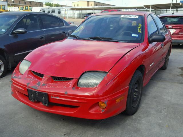 1G2JB524227391694 - 2002 PONTIAC SUNFIRE SE RED photo 2