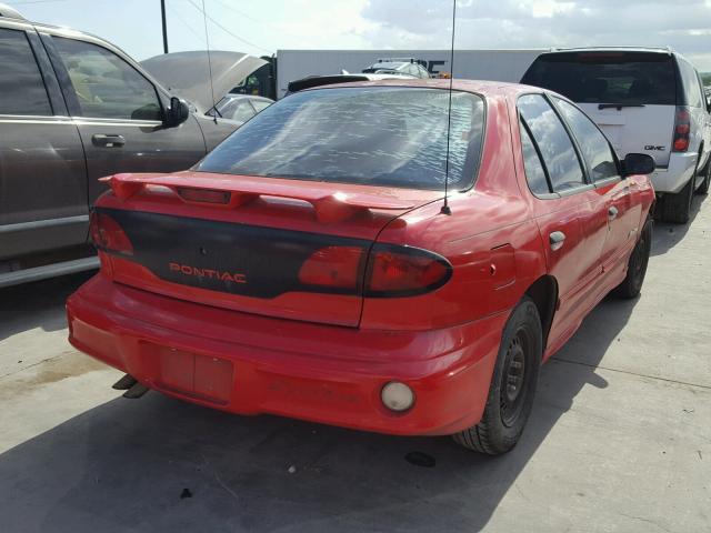 1G2JB524227391694 - 2002 PONTIAC SUNFIRE SE RED photo 4