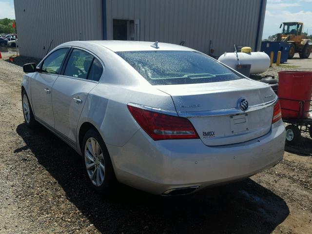 1G4GB5G33EF106903 - 2014 BUICK LACROSSE SILVER photo 3