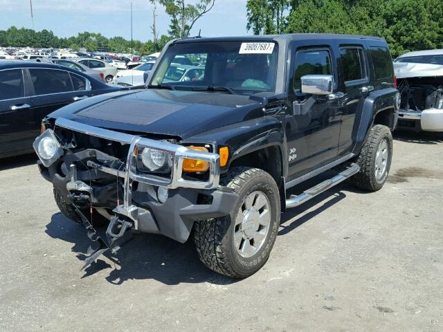 5GTDN13E178168928 - 2007 HUMMER H3 BLACK photo 2