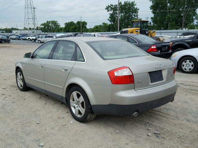 WAULT68E72A217630 - 2002 AUDI A4 3.0 QUA BEIGE photo 3