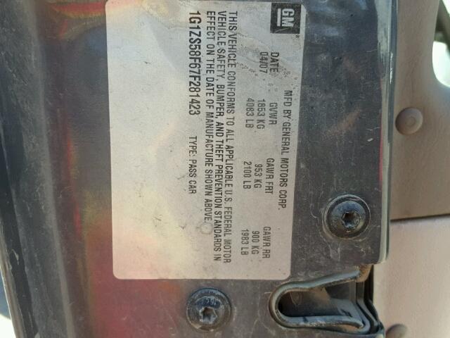 1G1ZS58F67F281423 - 2007 CHEVROLET MALIBU LS 银色 照片 10