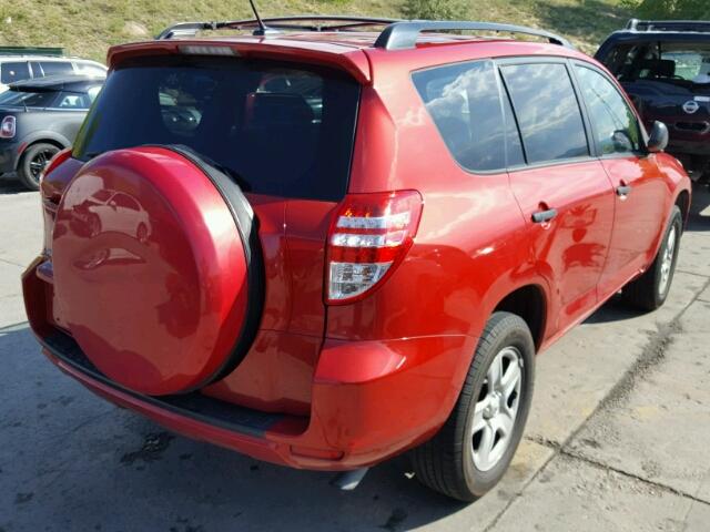 2T3ZF4DV9AW046653 - 2010 TOYOTA RAV4 RED photo 4