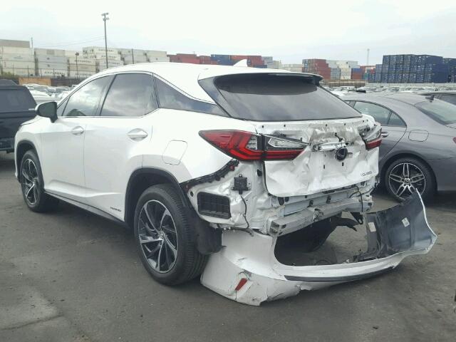 2T2BGMCA7GC005000 - 2016 LEXUS RX 450H WHITE photo 3