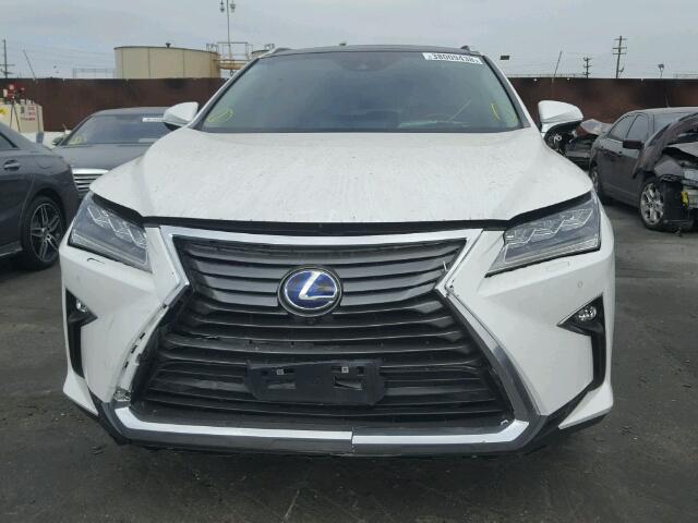 2T2BGMCA7GC005000 - 2016 LEXUS RX 450H WHITE photo 9