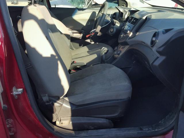 1G1JA5SH3C4150725 - 2012 CHEVROLET SONIC LS 红色 照片 5