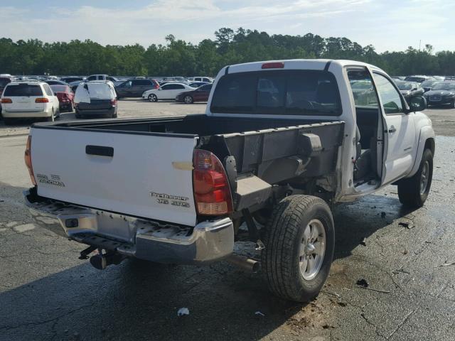 5TETU62N45Z072937 - 2005 TOYOTA TACOMA PRE WHITE photo 4