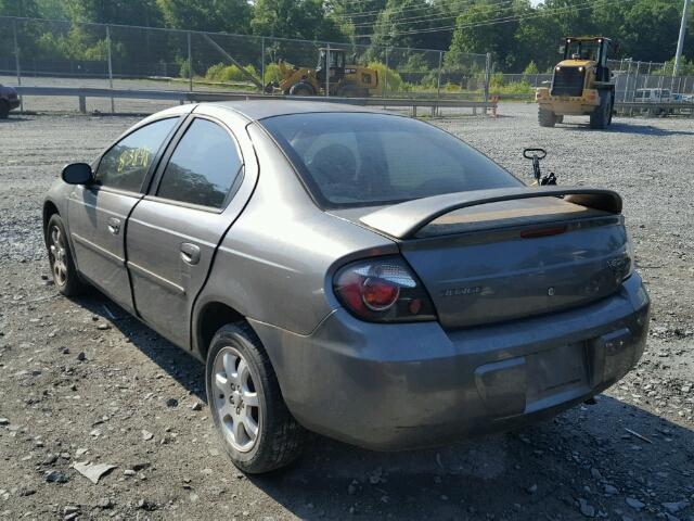 1B3ES56C45D186741 - 2005 DODGE NEON SXT GRAY photo 3