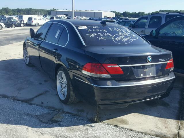 WBAHN83537DT69378 - 2007 BMW 750 BLUE photo 3