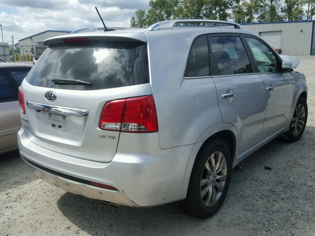 5XYKWDA28BG122360 - 2011 KIA SORENTO SX SILVER photo 4