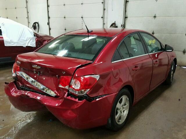 1G1PC5SB0D7302864 - 2013 CHEVROLET CRUZE LT RED photo 4