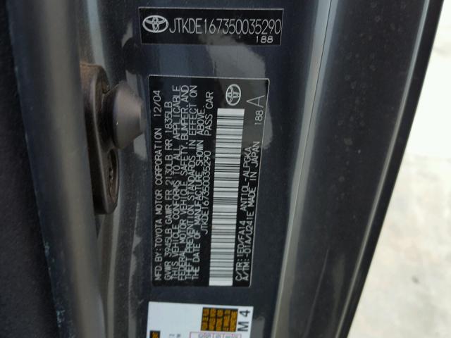 JTKDE167350035290 - 2005 TOYOTA SCION TC 石墨色 照片 10