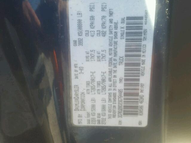 3D7KU28D23G764485 - 2003 DODGE RAM 2500 S BLUE photo 10