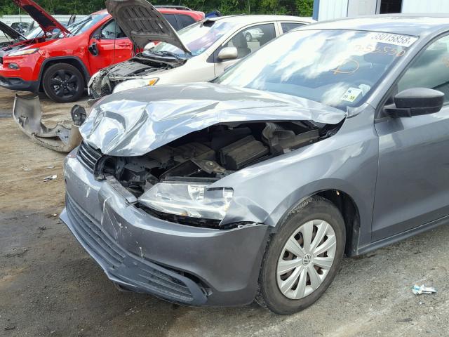 3VW1K7AJ0EM353550 - 2014 VOLKSWAGEN JETTA BASE CHARCOAL photo 9