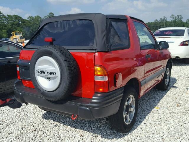 2CNBE18C5Y6922938 - 2000 CHEVROLET TRACKER RED photo 4