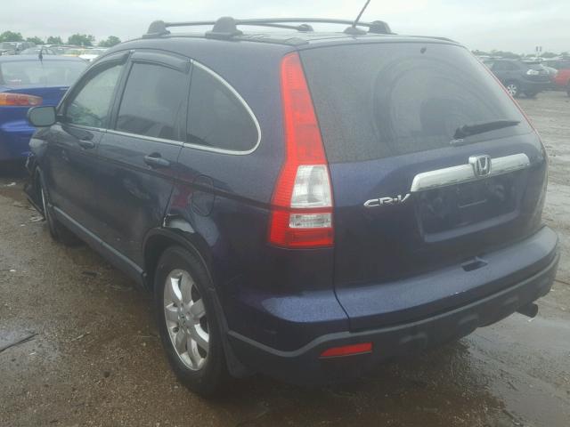 JHLRE48749C007498 - 2009 HONDA CR-V EXL BLUE photo 3