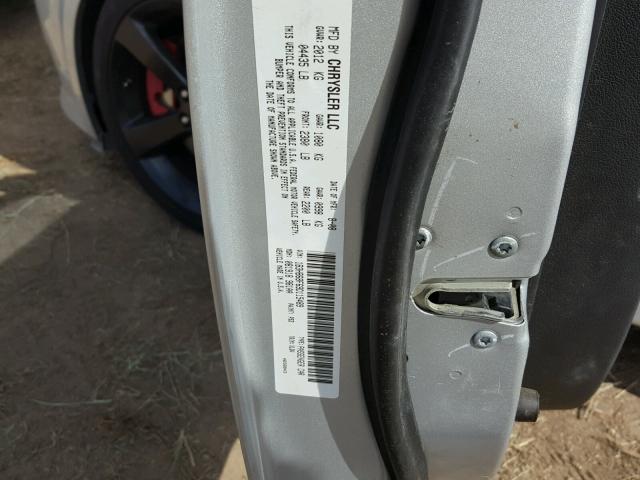 1B3HB68F69D115489 - 2009 DODGE CALIBER SR SILVER photo 10