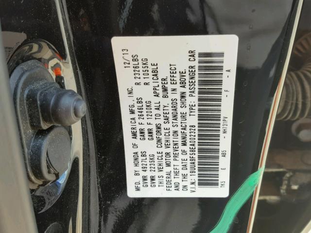 19UUA9F58EA002328 - 2014 ACURA TL TECH BLACK photo 10