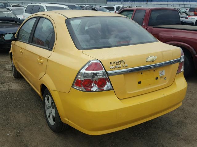 KL1TD56668B008525 - 2008 CHEVROLET AVEO BASE Sarı foto 3