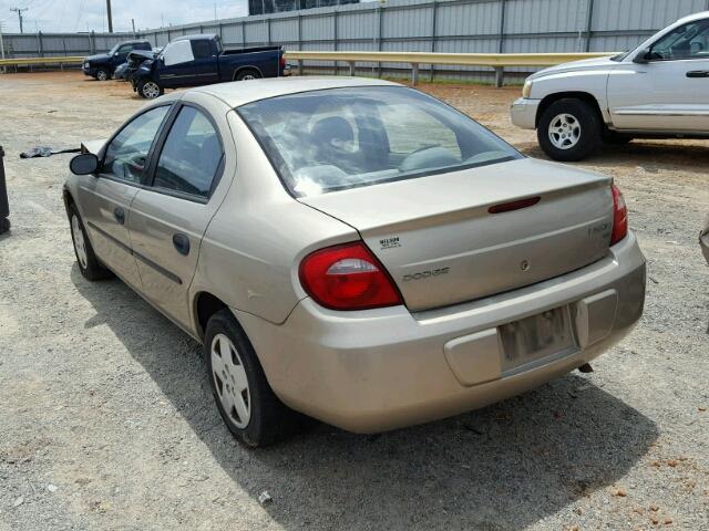 1B3ES26C93D179571 - 2003 DODGE NEON SE GOLD photo 3