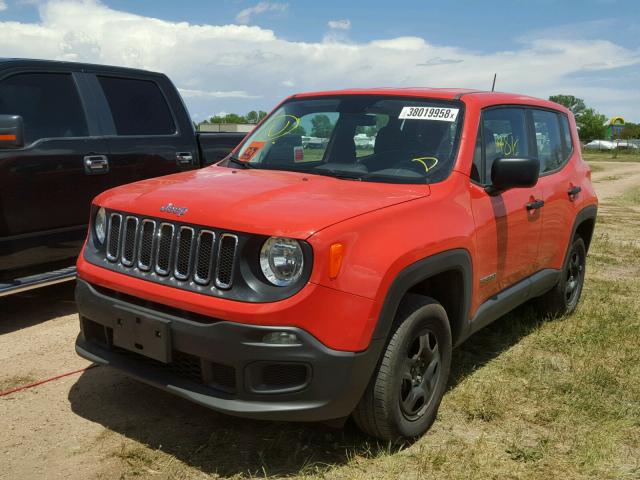 ZACCJBAB7HPG29797 - 2017 JEEP RENEGADE S ORANGE photo 2