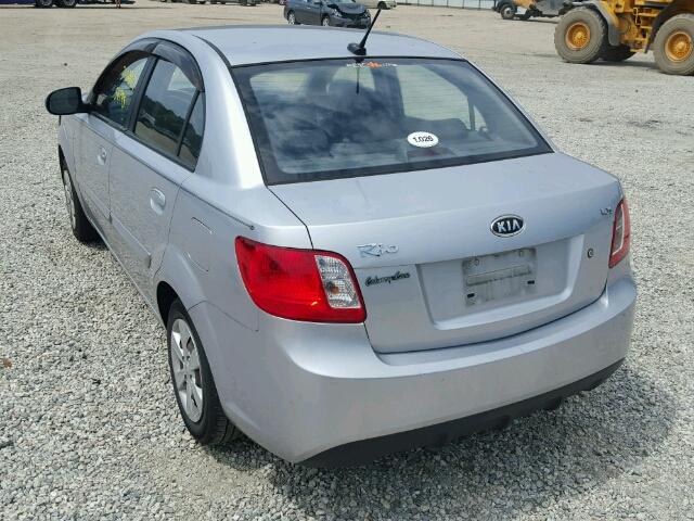 KNADH4A33B6911186 - 2011 KIA RIO BASE SILVER photo 3